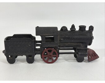 Tren de juguete de hierro fundido Hubley para piso, ferrocarril de Pensilvania (PRR), ruedas rojas