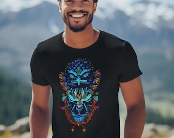 Koszulka z bawełny organicznej Aguila: Shipibo Visionary Art
