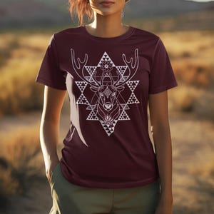 Huichol Deer T-shirt: Visionary Art, Sacred Geometry