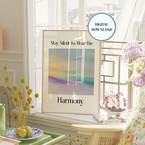 Harmony | Modern Printable Wall Art | Motivational Wall art | Home Decor| Positive Affirmation | Office Decor | Digital Art Print | Dorm Art