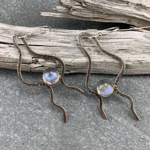 Sterling Silver Semiprecious Stone Earrings - Handmade