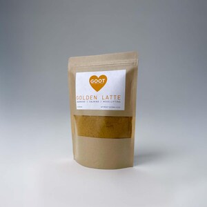 Golden Latte Powder Organic Turmeric, Ginger, Mushrooms Blend for Relaxation, Wellness & Immune Support, Vegan, Non-GMO, Gluten-Free