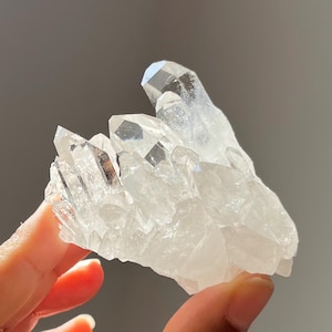 Gorgeous Lemurian Quartz Cluster from Minas Gerais, Brazil | Lemurian Tower Lemurian Quartz Point Clear Quartz Healing Crystal Cluster