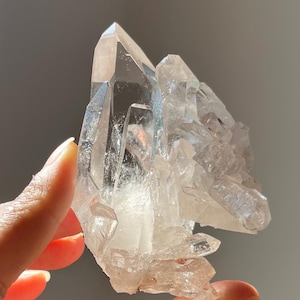 Gorgeous Lemurian Quartz Cluster from Minas Gerais, Brazil | Lemurian Tower Lemurian Quartz Point Clear Quartz Healing Crystal Cluster