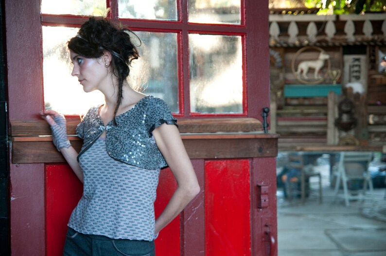 SNAKESKIN SEQUIN BOLERO