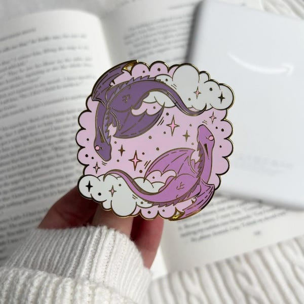 Pink Dragon E-Reader Grip | Kindle Grip | E-Reader Accessories | Fantasy Reader | Bookish Gift