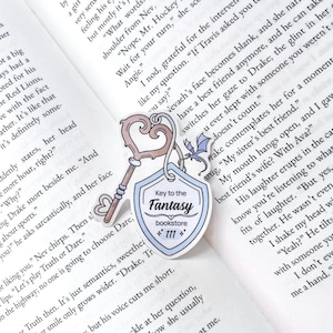 Fantasy Vinyl Sticker | Key To The Fantasy Bookstore | Kindle Sticker | Bookish Sticker | Reader | Book Lover | Fantasy Reader