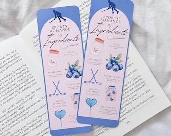 Sports Romance Ingredients Bookmark | Sports Romance Bookmark | Bookish Gift | Book Lover | Romance Reader
