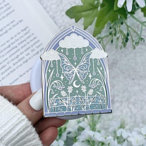 Rain Fairy E-Reader Grip | Silver Kindle Grip | E-Reader Accessories | Fantasy Kindle Decoration