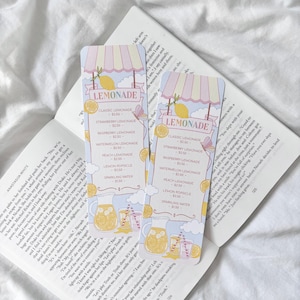 Marque-page citron | Marque-page pour stand de limonade | Cadeau livresques | Amoureux des livres | Marque-page d'été | Marque-page douillet | Joli marque-page