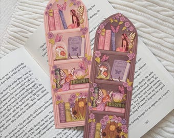 Fairy Bookmark | Flower Fairy Bookshelf | Magical Bookmark | Bookish Gift | Book Lover | Floral Fairies Bookmark | Whimsical Fairy Gift