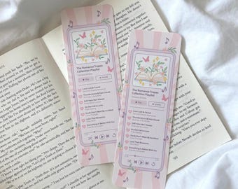 Romance Tropes Bookmark |  Romance Book Tropes Playlist Bookmark | Bookish Gift | Book Lover | Romance Reader