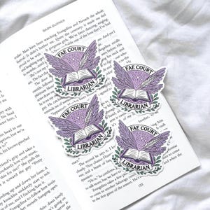 Fae Court Librarian Vinyl Sticker | Romantasy Sticker | Kindle Sticker | Fantasy Sticker | Fantasy Reader | Bookish Sticker | Book Lover