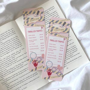 Thriller Bookmark | Thriller Receipt Bookmark | Bookish Gift | Book Lover | Crime Reader | Bookmark