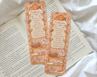Pumpkin Spice Cafe Bookmark | Pumpkin Menu | Autumn Bookmark | Fall Bookmark | Bookish Gift | Book Lover | Romance Reader | Cosy