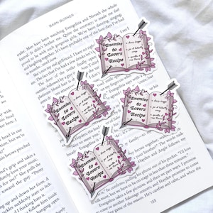 Enemies To Lovers Vinyl Sticker | Enemies To Lovers Recipe Book | Kindle Sticker | Bookish Sticker | Reader | Book Lover | Romance Reader