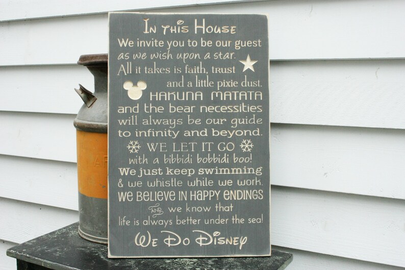 Disney Rules in This House We Do Disney House Rules Family Etsy