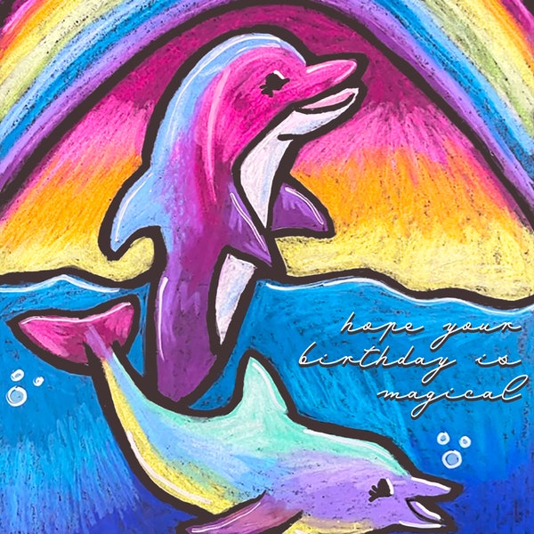 Lisa Frank Birthday Card - Etsy