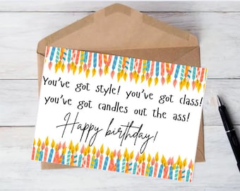 Funny Birthday Card: Silly Printable Card (PDF)