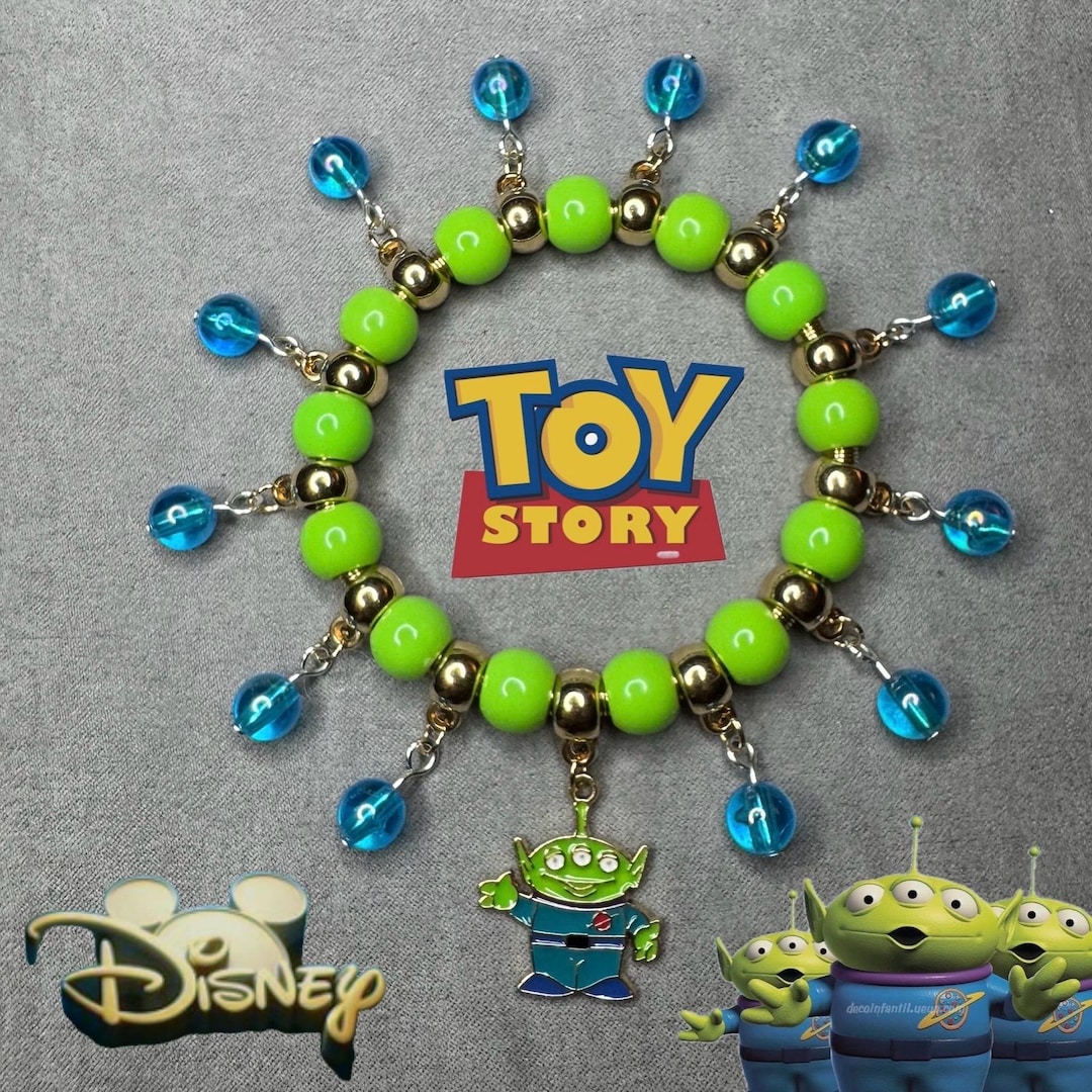 Disney Toy Story-squeeky ALIEN 1 18cm Gold Colored Spring Stretchy ...