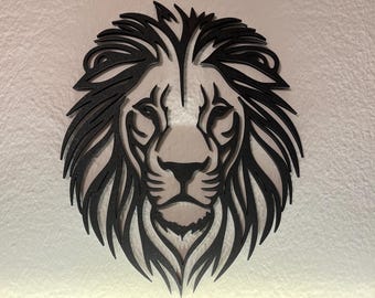 Lion Head 3D Model | Digital File STL+3MF | Wall Decor & DIY Sculpture | 3D Print