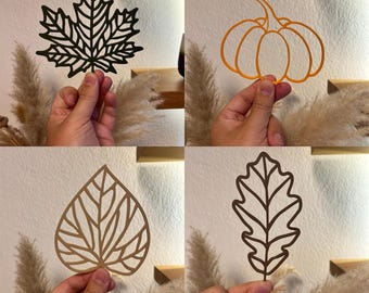 Autumn Decor Set – 3D Print STL & 3MF Files | Pumpkin, Leaves, Heart | DIY Decoration, Gifts und Commercial License
