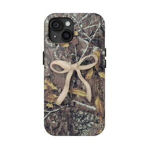 Personalized Camo Phone Case with Bow: Impact-Resistant TPU Lining image 7