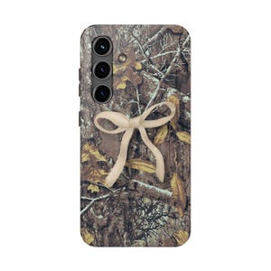 Personalized Camo Phone Case with Bow: Impact-Resistant TPU Lining image 11