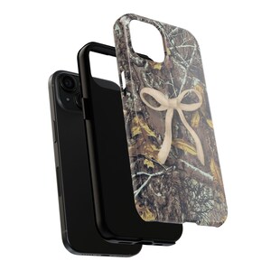 Personalized Camo Phone Case with Bow: Impact-Resistant TPU Lining image 9