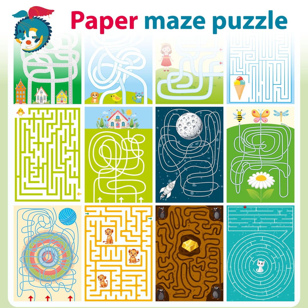 Paper Maze Puzzle - Etsy