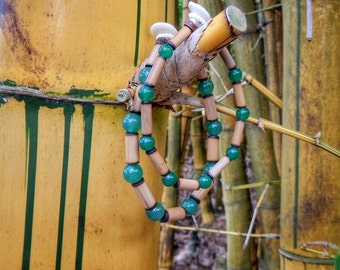 Kauai Bamboo Jewelry - Hawaiian Bamboo and Aventurine Bracelet