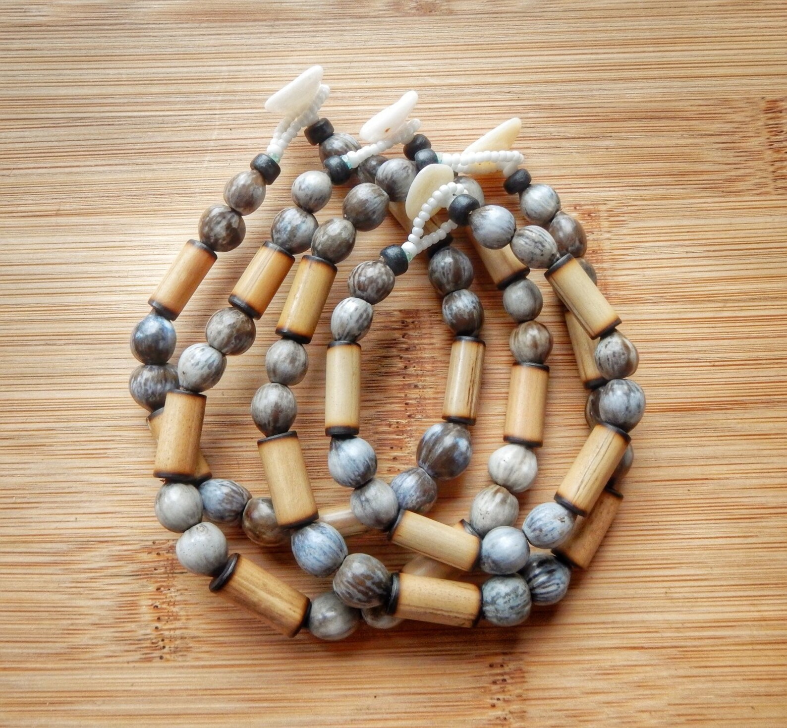 Kauai Bamboo and Job's Tears Seeds Bracelet Etsy
