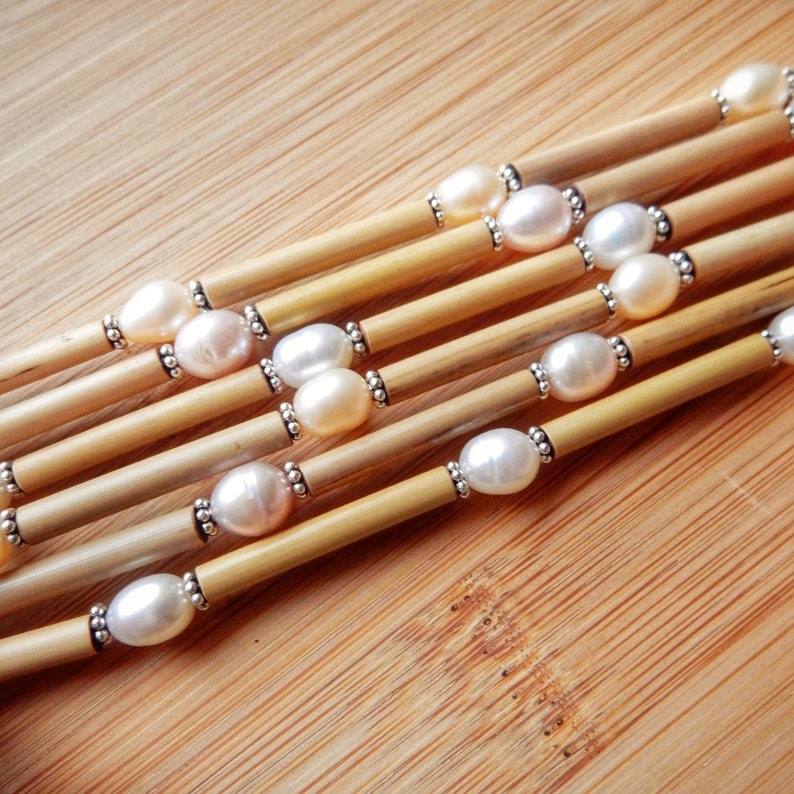 Kauai Bamboo Jewelry Hawaiian Bamboo Pearl and Sterling Etsy