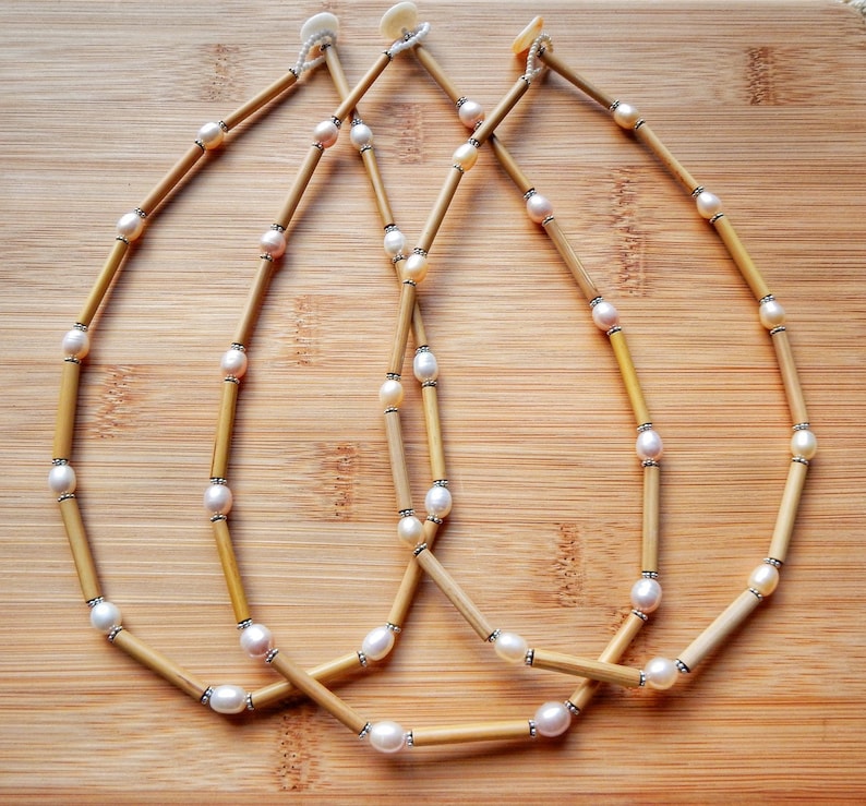 Kauai Bamboo Jewelry Hawaiian Bamboo Pearl and Sterling Etsy