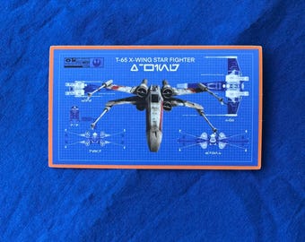 STAR WARS X-wing starfighter art die-cut vinyl matte sticker