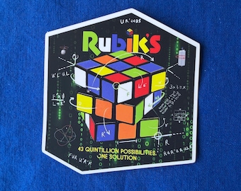 Rubik's Cube gestanste matte vinylsticker