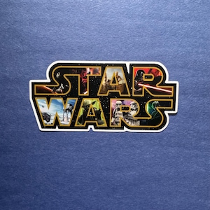 STAR WARS logo art die-cut vinyl matte sticker