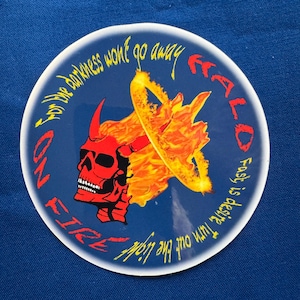 METALLICA Halo on Fire die-cut vinyl glossy sticker