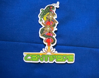 Adesivo in vinile opaco fustellato per videogiochi arcade Centipede ARCADE