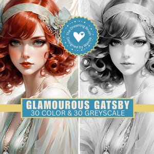 Couleurs et niveaux de gris Glamourous Gatsby Book 3 | Nouveaux portraits Art Déco et mode Flapper