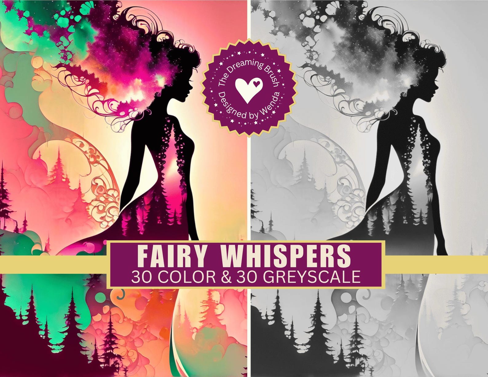 Fairy Whispers Fantasy Art Print for Junk Journaling, Scrapbooking ...
