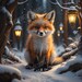 Woodland Animals: Baby Fox Nursery Print Set 1 Includes 4 Digital Art ...