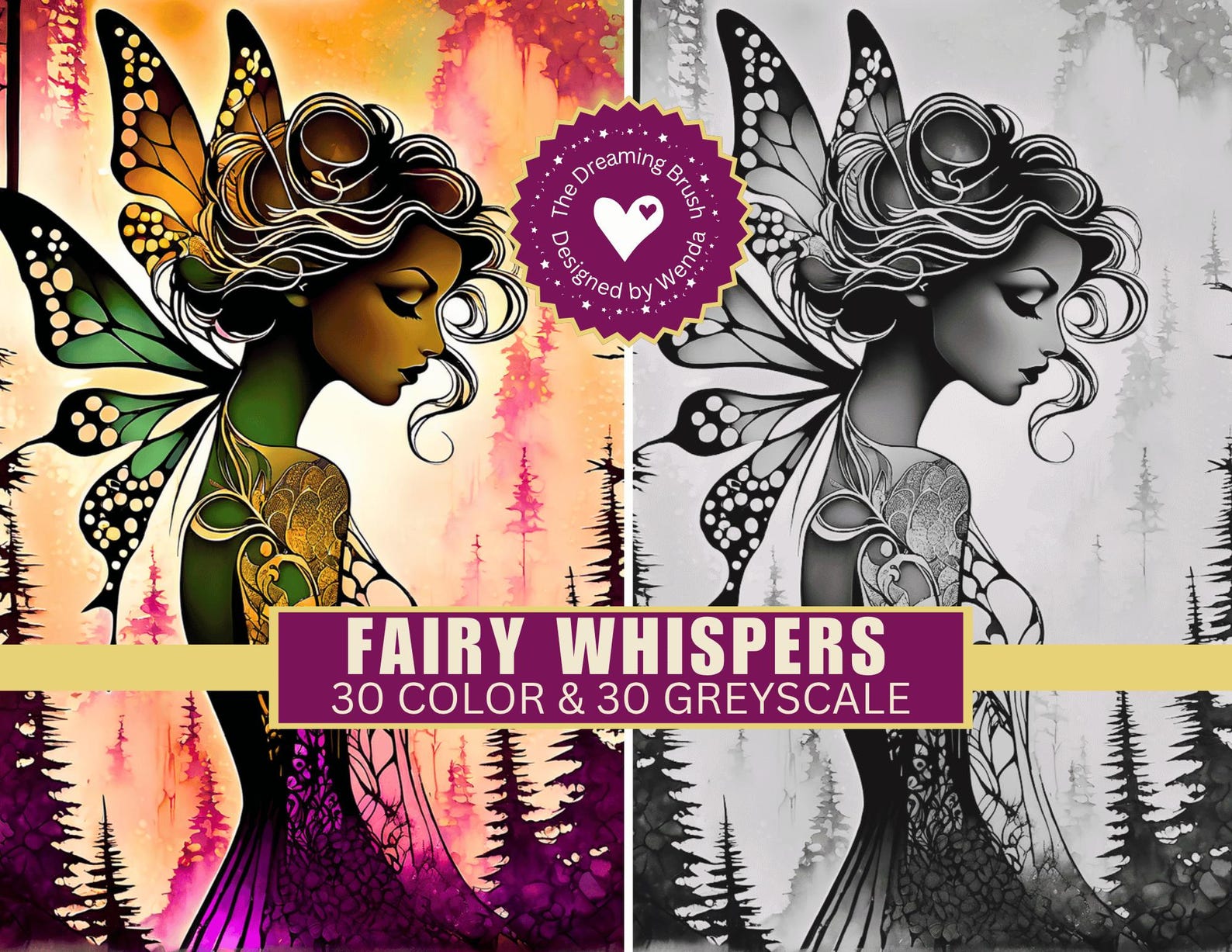 Fairy Whispers Fantasy Art Print for Junk Journaling, Scrapbooking ...