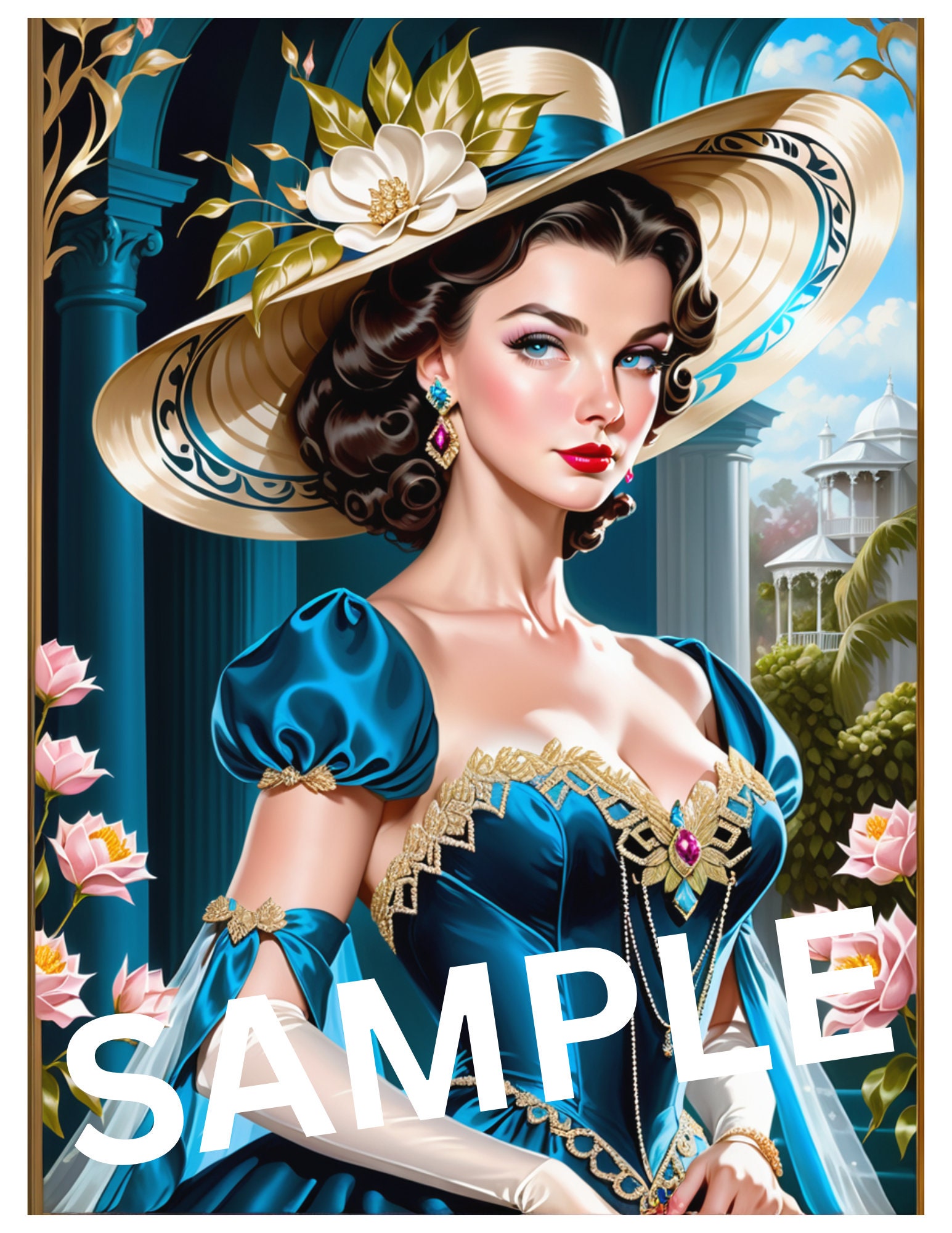 30 Gone With the Wind Inspired Adult Coloring Printable PDF | Grayscale ...