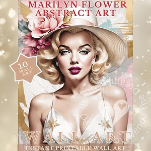 Marilyn Flower Wall Art: 1920s Style Poster (Digital Download)
