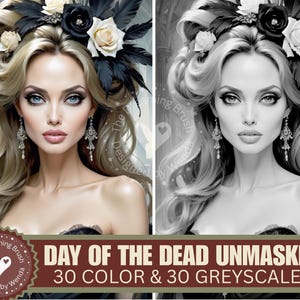 Day of the Dead Unmasked – 60 Gothic Digital Art Prints | Dark Fantasy Wall Art, Vampire Bride Décor, Instant Download