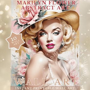 Marilyn Flower Art Print: 1920s Style Poster (Digital Download)