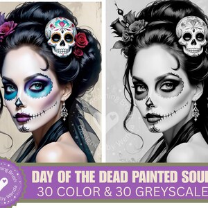 Day of the Dead – Painted Souls | Gothic Digital Art Prints, Dark Fantasy Wall Art, Vampire Bride Décor, Instant Download