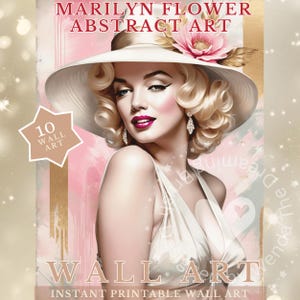 Marilyn Flower Art Print: 1920s Style Wall Decor (Digital Download)