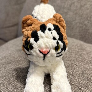 Custom Crochet Stretching Cat Plushie - Handmade Small Stuffed Animal image 13